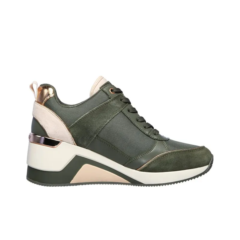 Skechers Million High Running Shoes Women's Mid-Top Olive Green-1