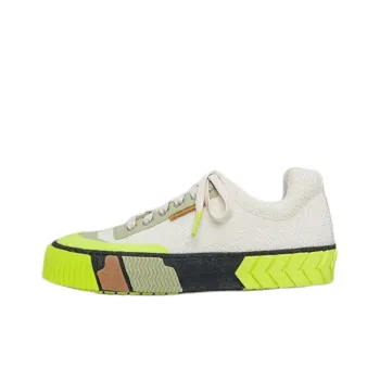 Both Broken Skateboard Shoes Women's Low Top White Green Black