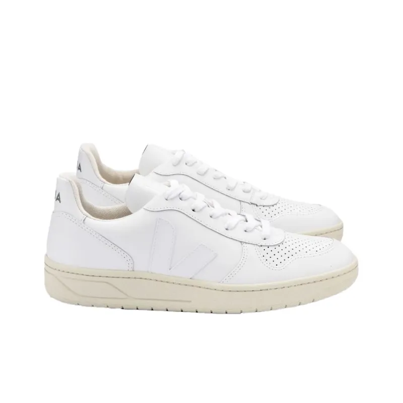 VEJA V 10 Leather White White-1