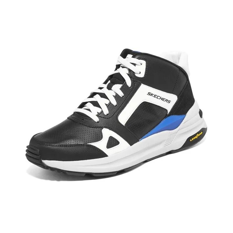 Skechers Global Jogger Anti Slip Wear Resistant Mid Top Casual Shoes Men's Black Blue-2