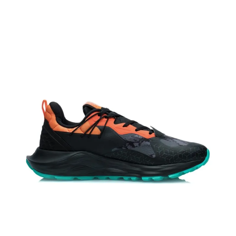 LiNing Cloud Shield PLUS Rebound Low-Top Running Shoes Men's Black Orange-1