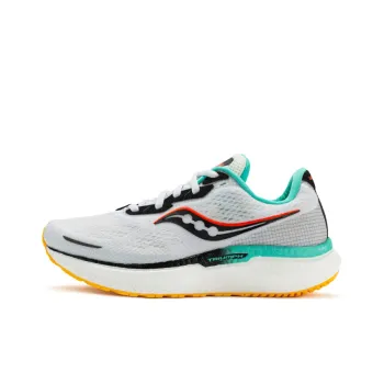 Saucony Cushioning Anti Slip And Wear Resistant Support Low Top Casual Running Shoes Women's White Black Green