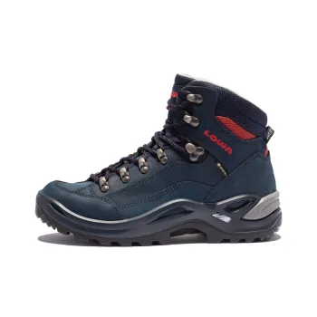 Lowa Balance Support Wear-Resistant Water-Resistant Slip-Resistant High-Top Retrograde Women's Navy Blue/Earth Tone
