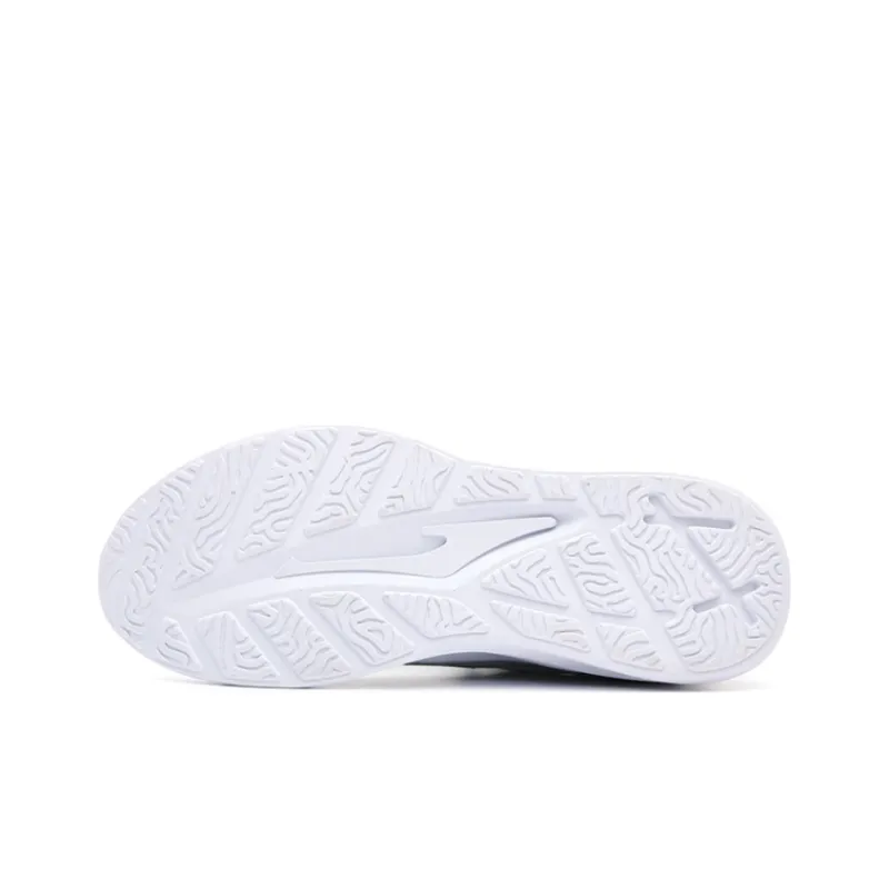 Erke Abrasion Resistant Breathable Low Top Running Shoes Men's White Black-4