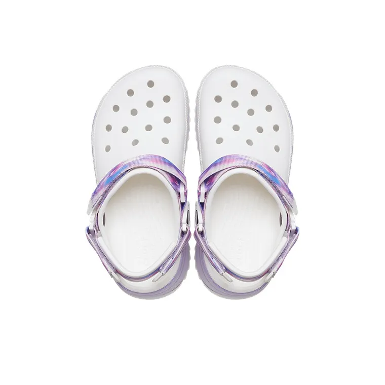 Crocs Classic Casual Unisex White Purple Sandals 'White Purple'-4
