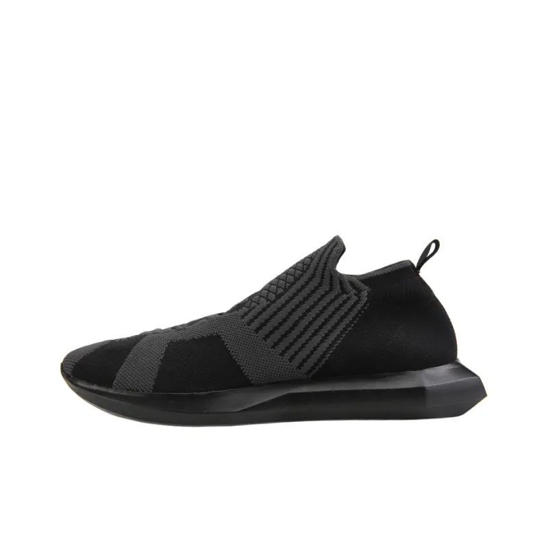 NORVINCY Low Top Running Shoes Unisex Black Flywire Woven Versatile-0