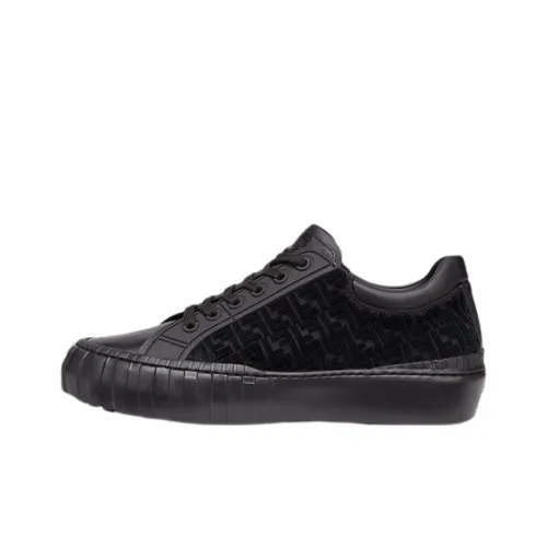 FENDI Force Skateboard Shoes Men Low-Top Black