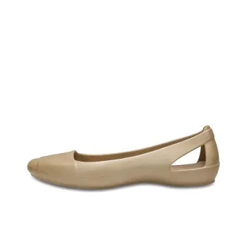 Crocs Minimalistic Casual Flat Sports Gold Color Sandals Women's