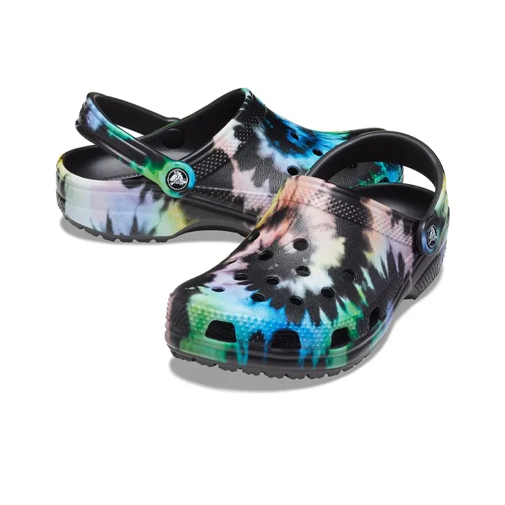 Crocs Classic Clog Tie Dye Black Multi Color-3