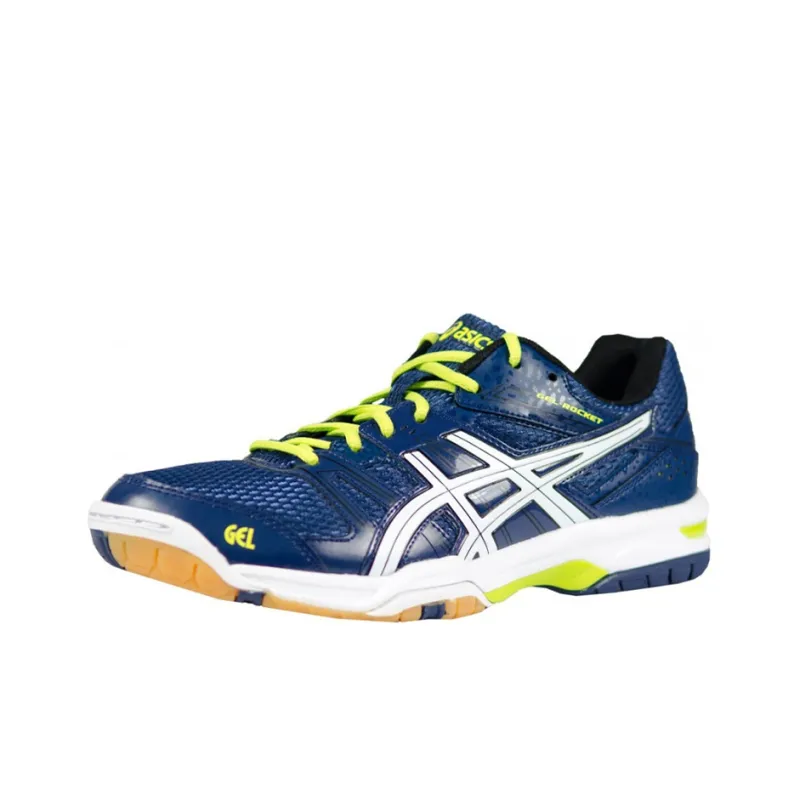 Asics Gel-Rocket 7 Running Shoes Men Low-Top Blue/Yellow-2