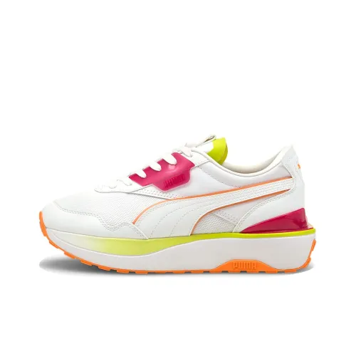 PUMA Cruise Rider Trainer Running Shoes Women's Low-Top White/Yellow/Orange