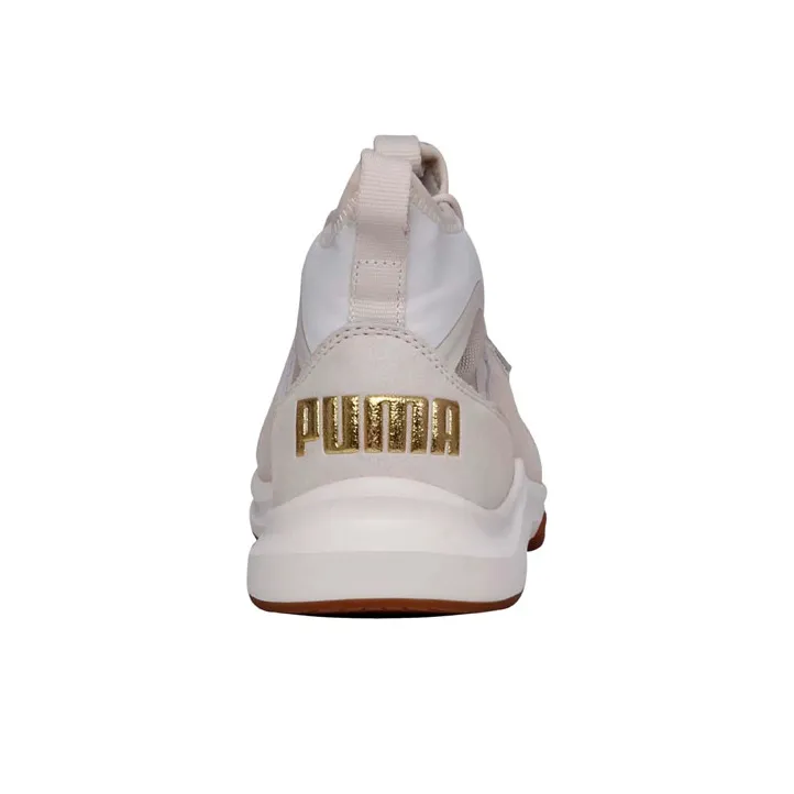 PUMA Phenom Oceannaire Anti-Slip Wear-Resistant High-Top Running Shoes Women's Ecru-4