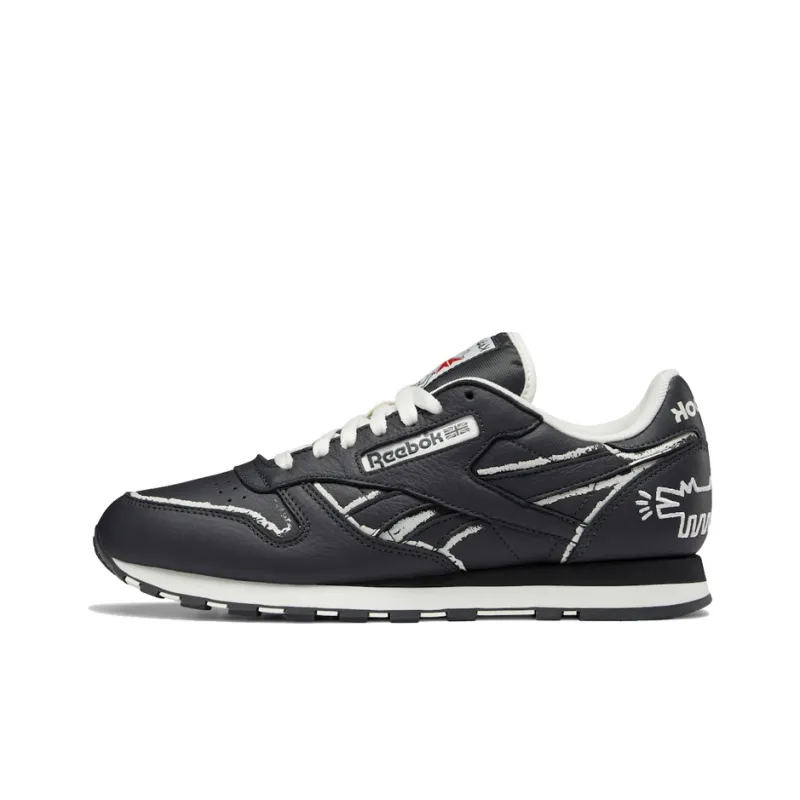 Reebok Classic Leather Keith Haring Pure Grey Chalkboard Dog-0