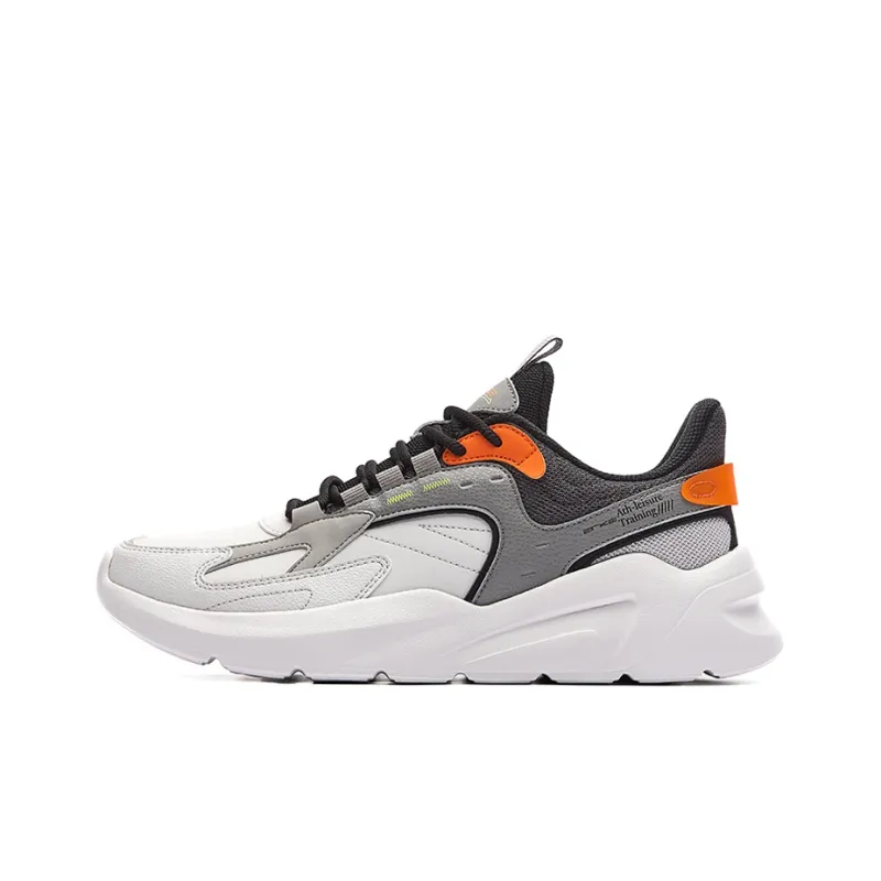 Erke Bashan Anti Slip Wear Resistant Low Top Sports Casual Shoes Men's Black Gray-0