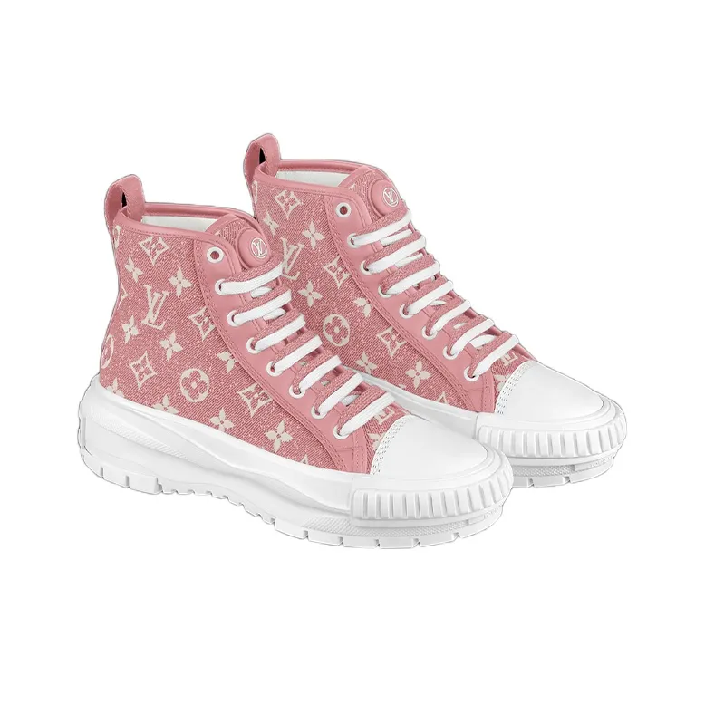 LOUIS VUITTON Lv Squad Ankle Sneakers 'Pink Monogram' Women's-1