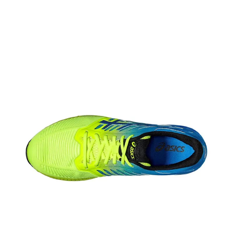 Asics Fuze Breathable Wear Resistant Slip Resistant Low Top Running Shoes Men's Neon Yellow Blue-2