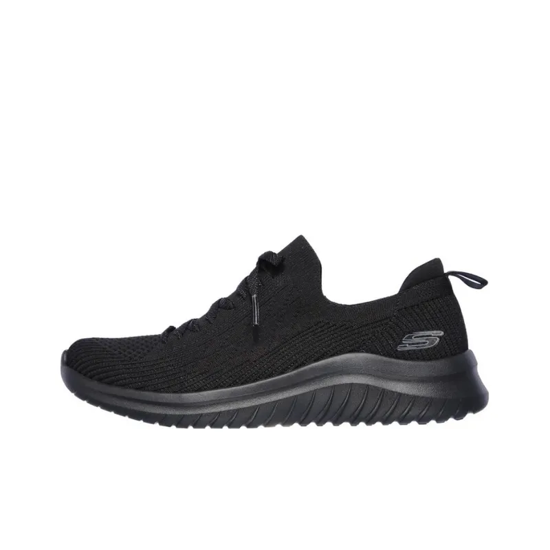 Skechers Ultra Flex 2.0 Cushioning Anti-Slip And Wear-Resistant Low-Top Running Shoes Women's Pure Black-0