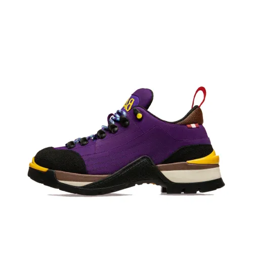 BALLY Cushioned Wear-Resistant Slip-Resistant Low-Top Trekking Shoes Men's Purple