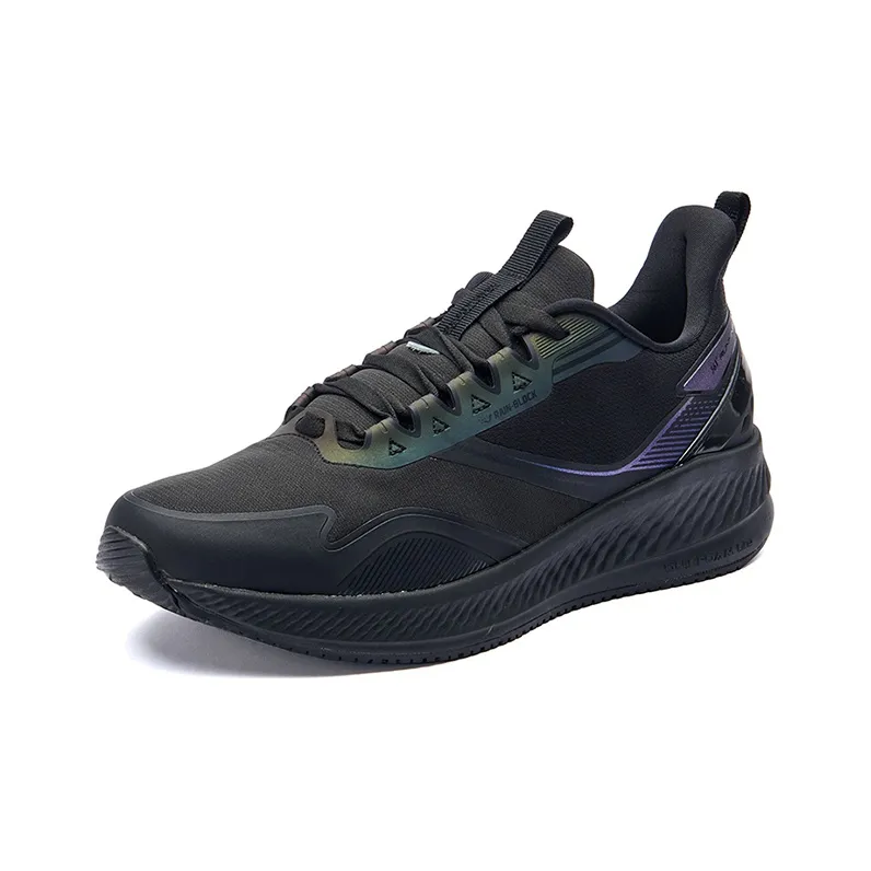 361° Cushioning Wear Resistant Low Top Running Shoes Men's Obsidian Black Comfortable-1