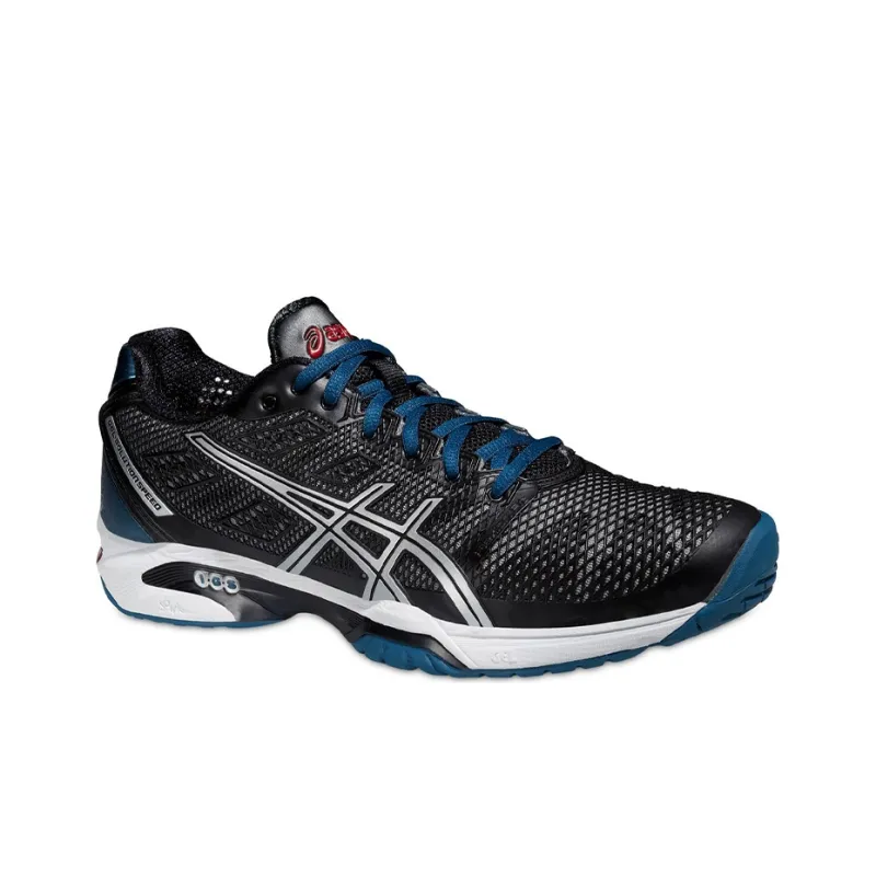 Asics Gel-Solution Speed 2 Clay Wear-Resistant Low-Top Running Shoes Men's Black-1