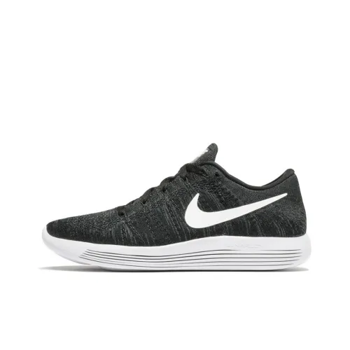 Nike LunarEpic Flyknit Running Shoes Men Low-Top Black/White