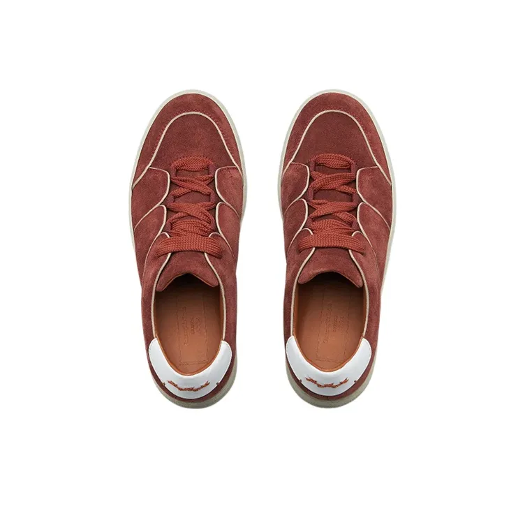 Zegna Tiziano Stylish Skateboarding Shoes Men's Red-2
