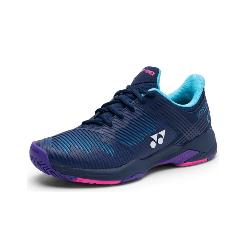 YONEX Badminton Shoes Unisex Low Top Navy Purple-1