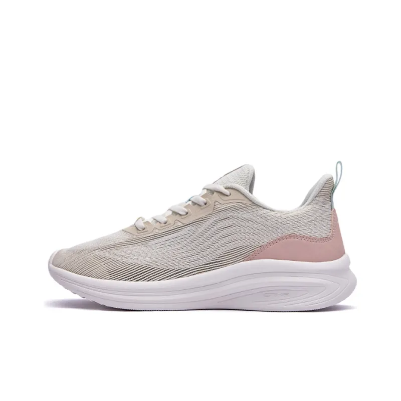 Erke Wind Casual Shoes Women's Low Top Ivory White-0