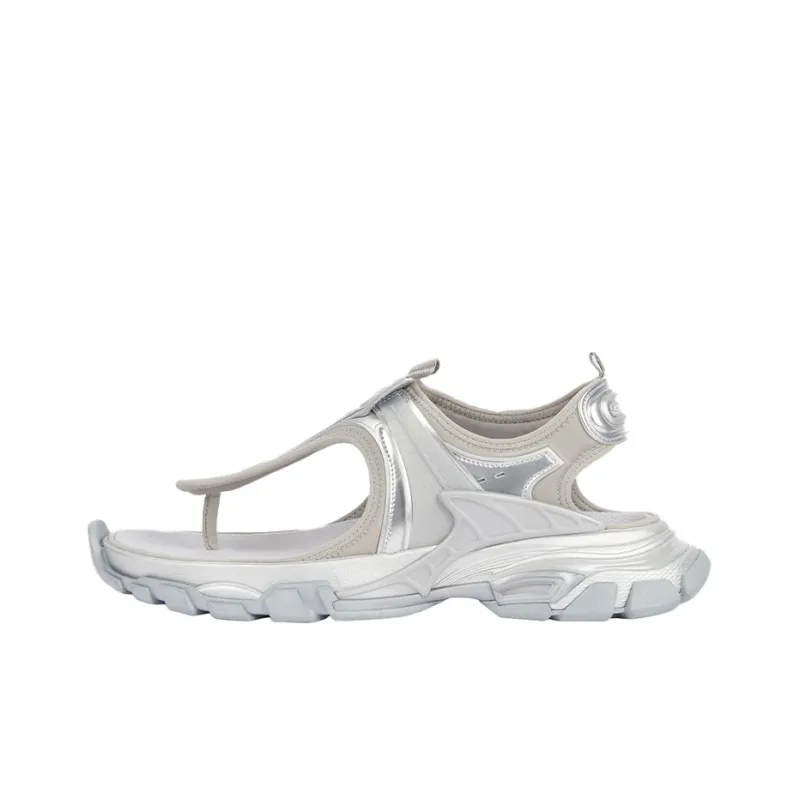 Balenciaga Women's Track Sandal 'Silver Metallic'-0