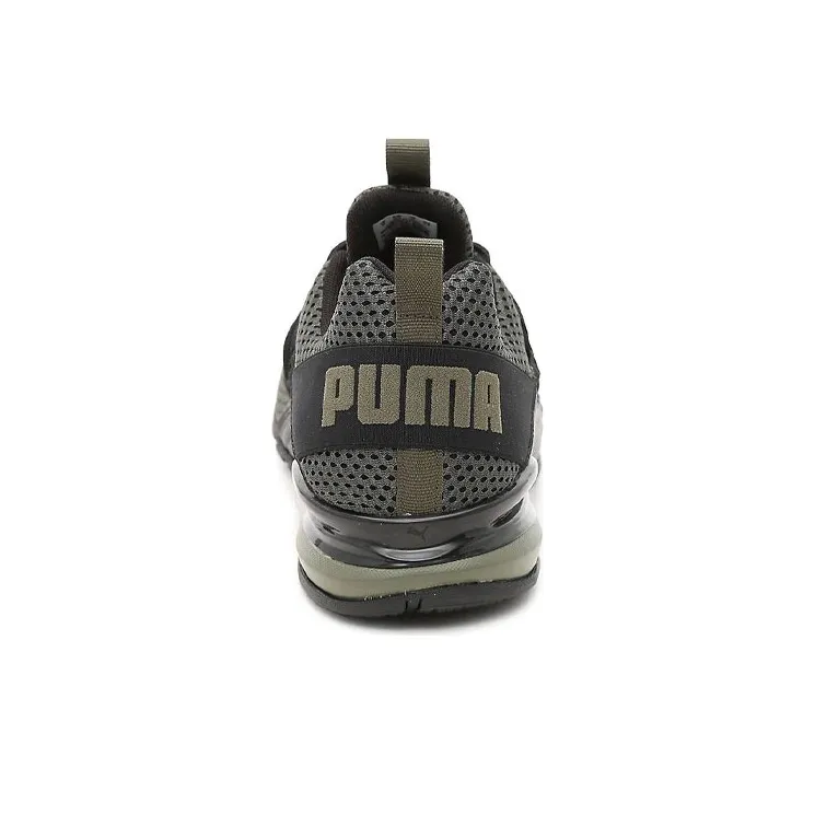 PUMA Axelion Running Shoes Men Low Top Army Green-3