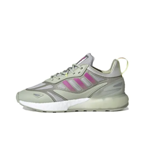 Adidas Originals ZX 2K BOOST 2.0 Casual Shoes Women's Low-Top Halo Green/Purple/White