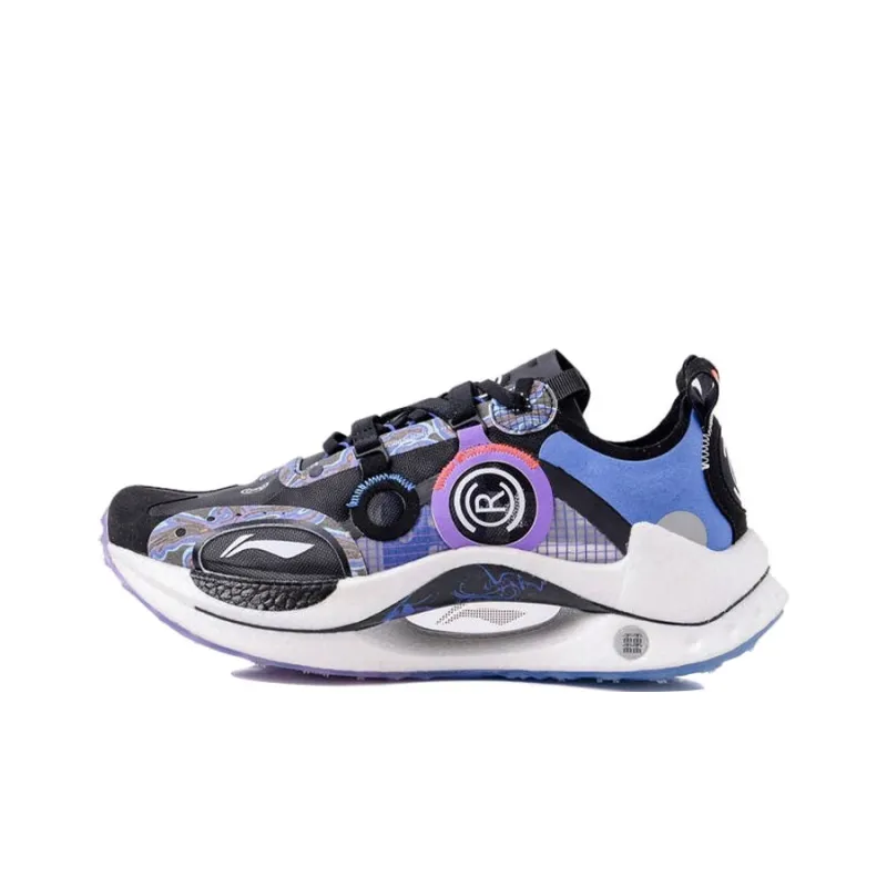 LiNing Jueying CRC Cushioning Anti Slip And Wear Resistant Balance Low Top Running Shoes Men's Black Purple-0