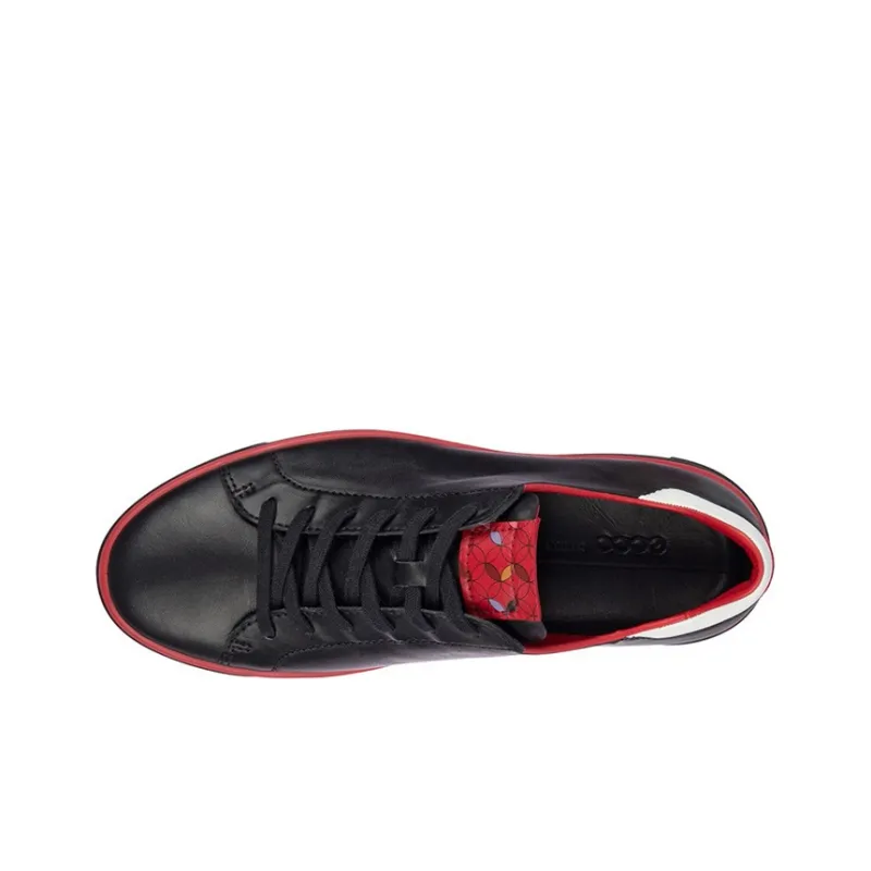 Ecco Fun Adventure Collection Stylish Skateboarding Shoes Men's Black Red Color Blocking-2