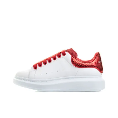 Alexander McQueen Stylish Skateboarding Shoes Men's White Red