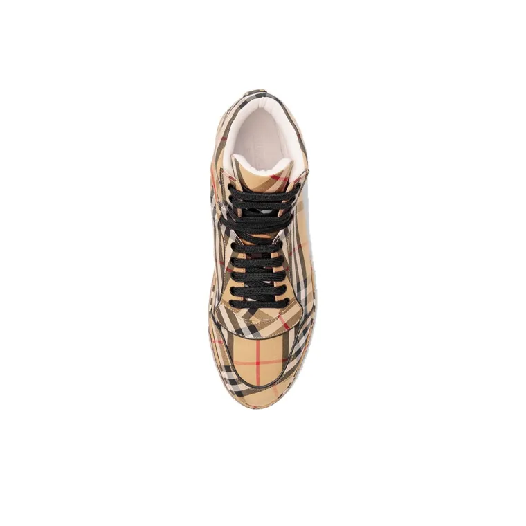 Burberry Vintage High Top Skateboard Shoes Men's-2