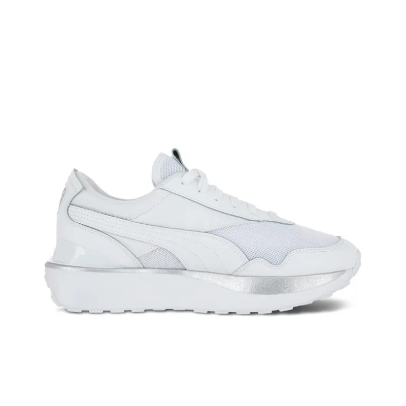 PUMA Cruise Rider Trainer Cushioned Wear-Resistant Slip-Resistant Low-Top Running Shoes Women's White-1