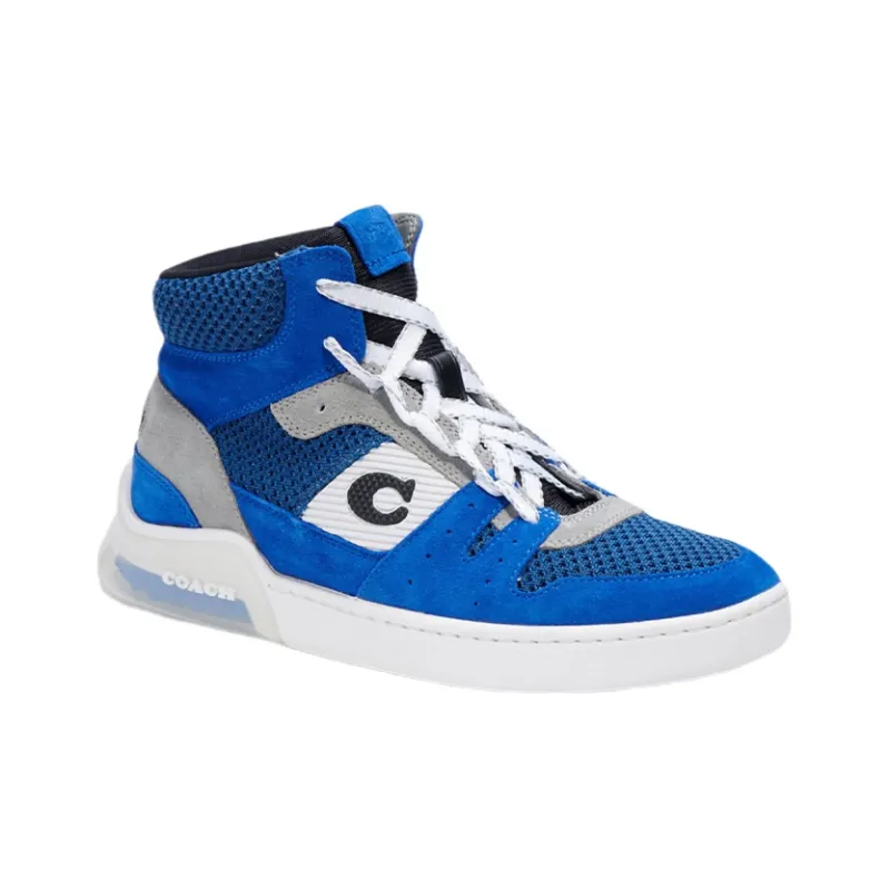 COACH CitySole High Top Stylish Skateboarding Shoes Men's Blue-1