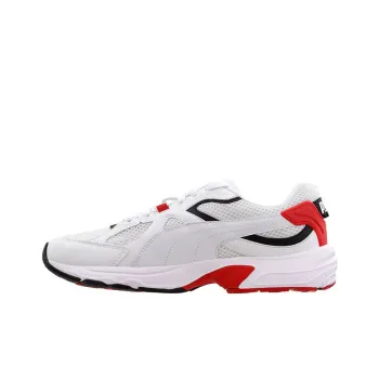 PUMA Axis Plus 90s Wear-Resistant Slip-Resistant Low-Top Running Shoes Men's White Red