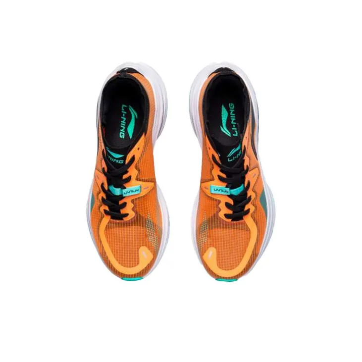 LINING WuShi 5S 1.0 Running Shoes Men Low Top Neon Apricot Orange/Black-3