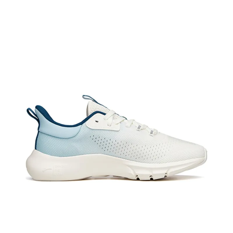 Anta Running Collection Cushioned Slip-Resistant Abrasion-Resistant Low-Top Running Shoes Men's White Blue-1