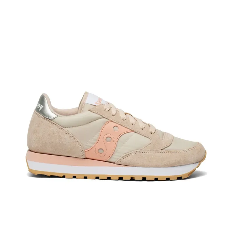 Saucony Jazz Original Running Shoes Women's Low-Top Khaki/Pink-1