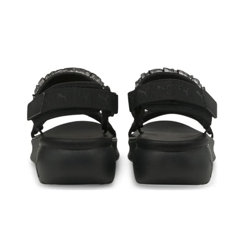 PUMA Sportie Strap Sandals Medium Heel Women's Black-3