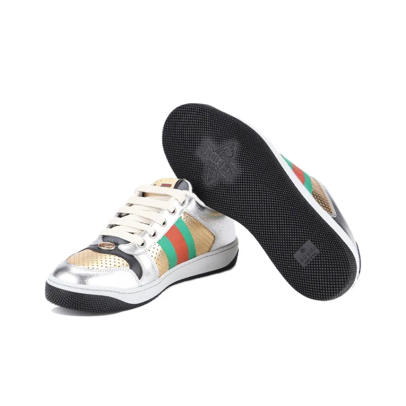 GUCCI Women's Screener 'Silver Gold' Women's-4