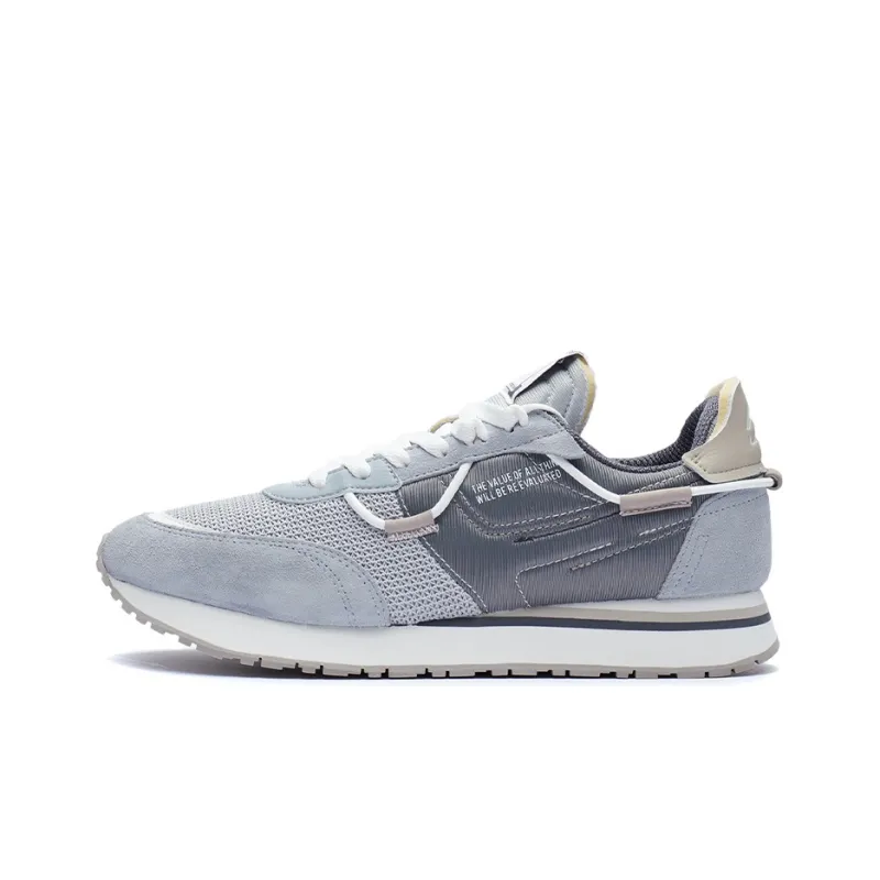 LiNing Shattered Stars Cushioning Anti-Slip And Wear-Resistant Low-Top Running Shoes Gray-0