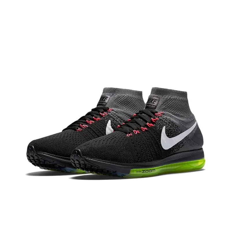 Nike Zoom All Out Flyknit Black White Volt Women's-2