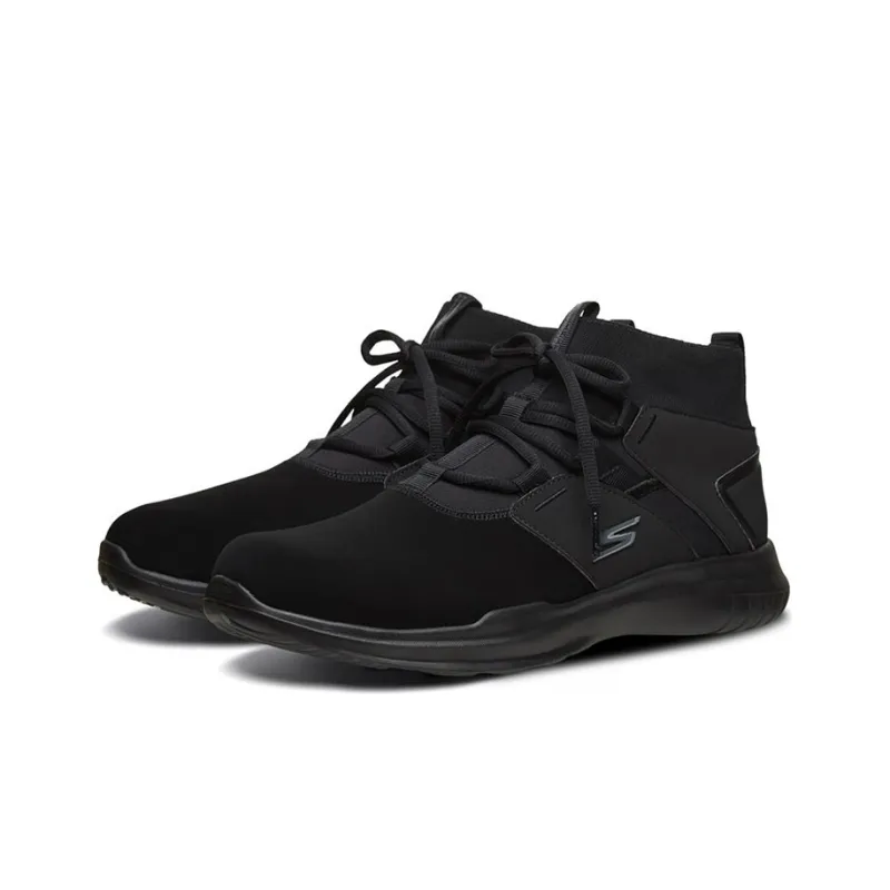Skechers Go Run Mojo Cushioning Anti-Slip And Wear-Resistant Mid-Top Casual Running Shoes Men's Black-2