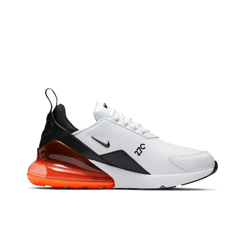Nike Air Max 270 Leather White Black Hyper Crimson-1