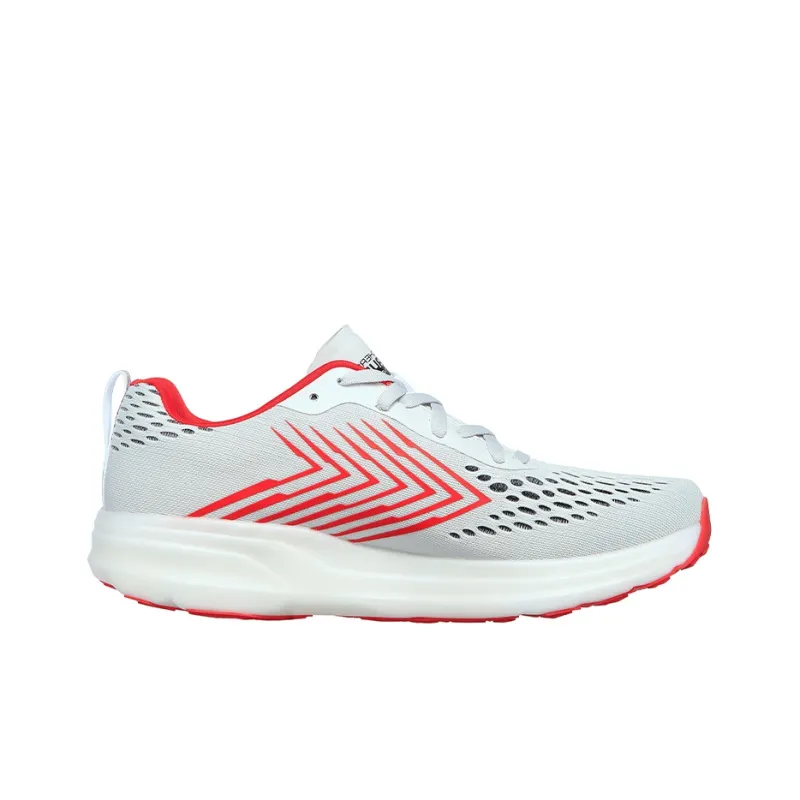 Skechers Go Run Ride 8 Cushioning Anti-Slip And Wear-Resistant Low-Top Casual Running Shoes Men's Gray Red-1