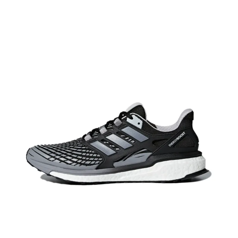 Adidas Energy Boost Anti-Slip Wear-Resistant Low-Top Running Shoes Men's Cosmic Gray-0