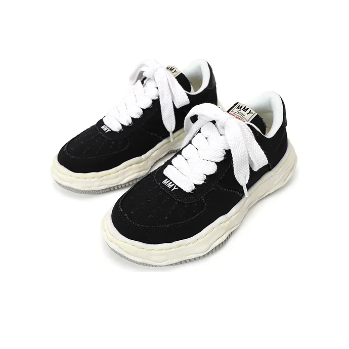 MIHARA YASUHIRO Maison MIHARA YASUHIRO Wayne OG Sole Washed Canvas Low Black-2